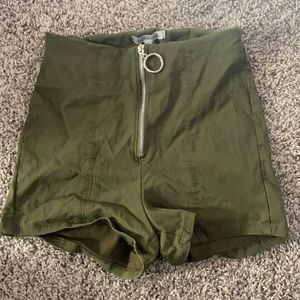 Army green shorts